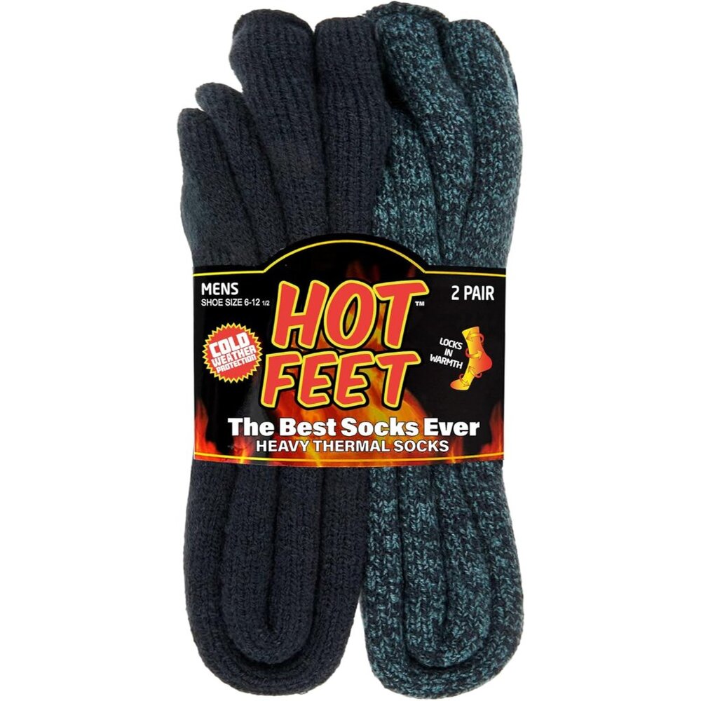 Socks for Men - Extreme Cold Weather, 2 Pack Thick Warm Socks, Winter Insulated,